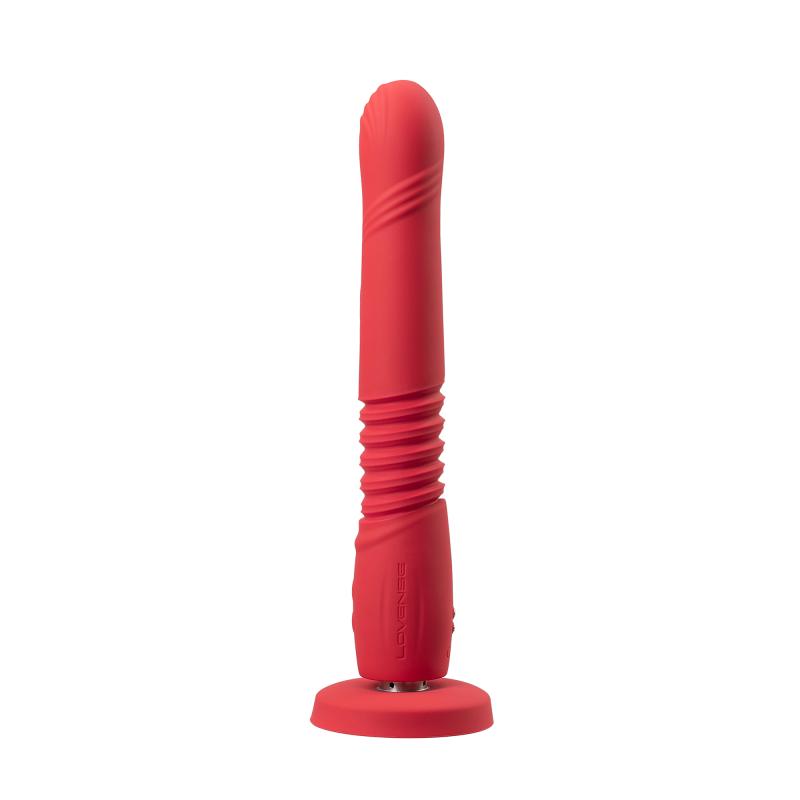 Lovense - Gravity Thrusting Dildo App Controlled Red 6