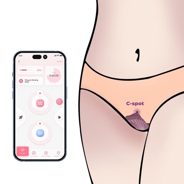 Honeyplaybox - Pearl App-Controlled Magnetic Panty Vibrator Purple