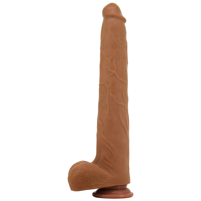 Pretty love - viggo realistic soft-touch skin-sliding dildo 36,5 cm brown 4
