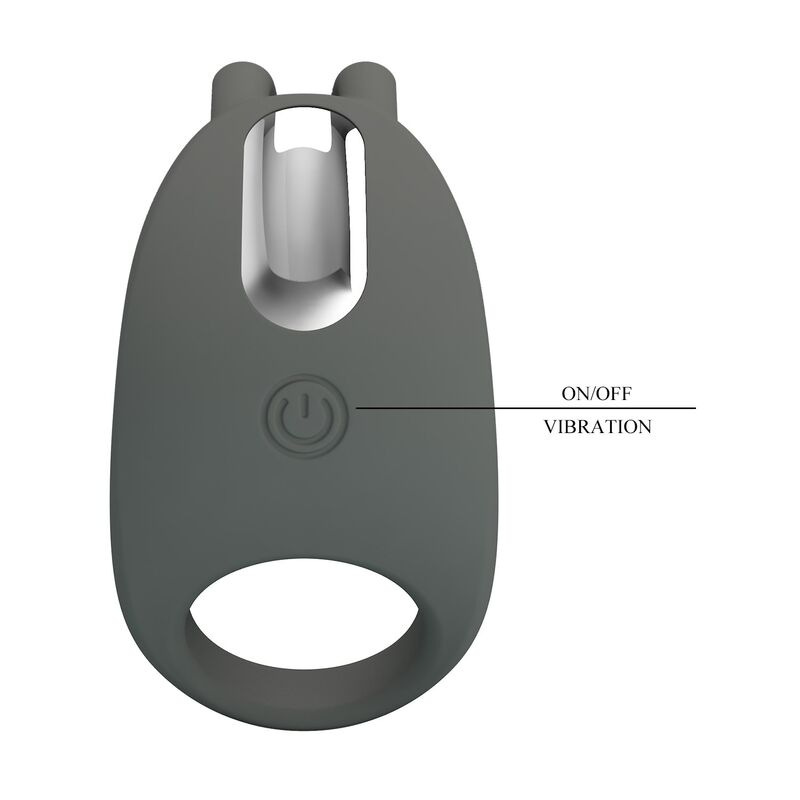 Pretty love - rechargeable vibrating ring with rabbit stimulator 1