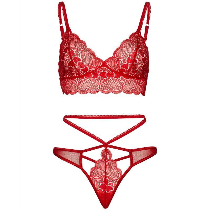 Leg Avenue 2 Pieces Set Lace Bralette And Thong S/M 2
