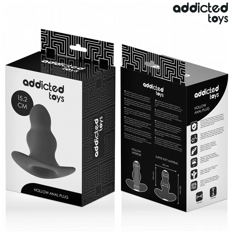Addicted toys - hollow anal plug silicone size xxl 15.2 cm 6
