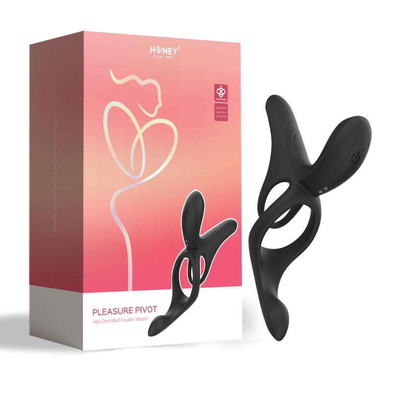 Honeyplaybox - Pleasure Pivot App-Controlled Couples Vibrator Black