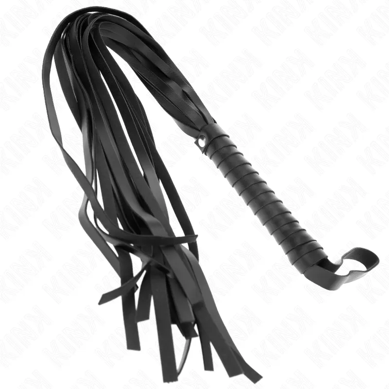 Kink - Negro Short Handle Long Tail Whip 70 Cm