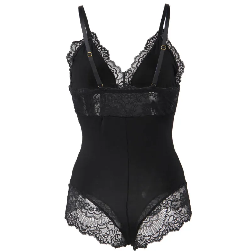 Subblime - Black Floral Lace Detail Teddy L/Xl