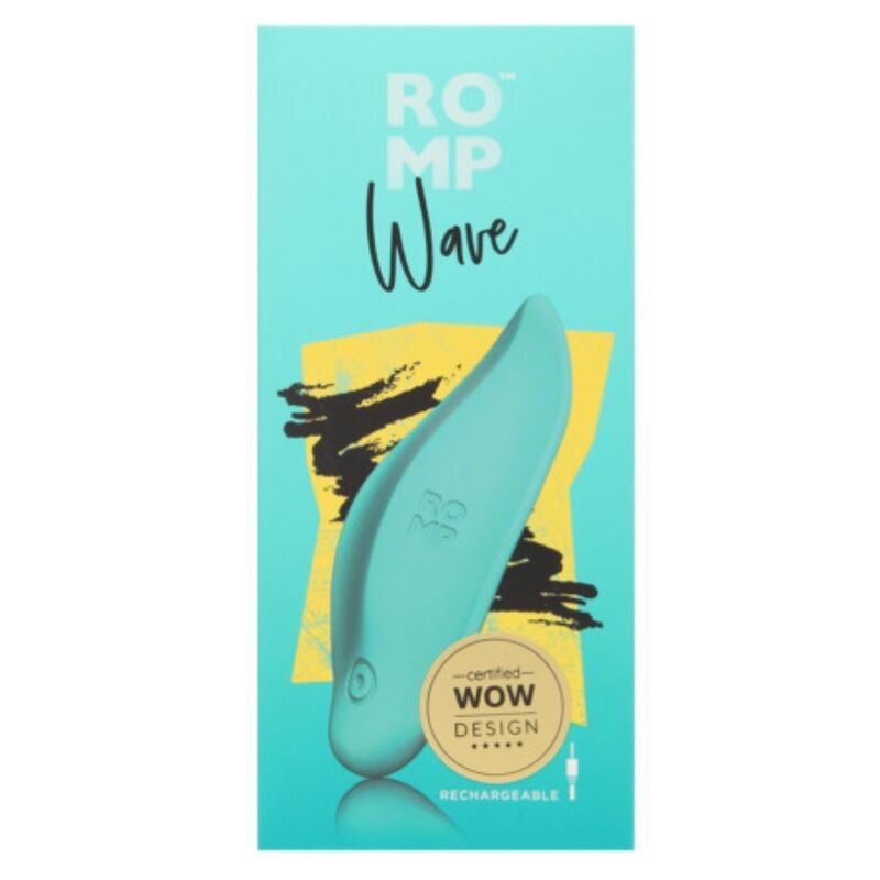 Romp - wave vibrator clitoral stimulator ergonomic shape aqua green 6
