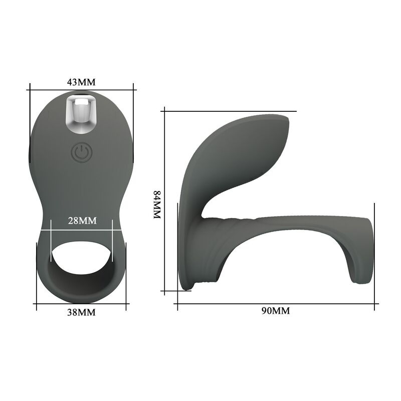 Pretty love - rechargeable vibrating ring with dual stimulator 6