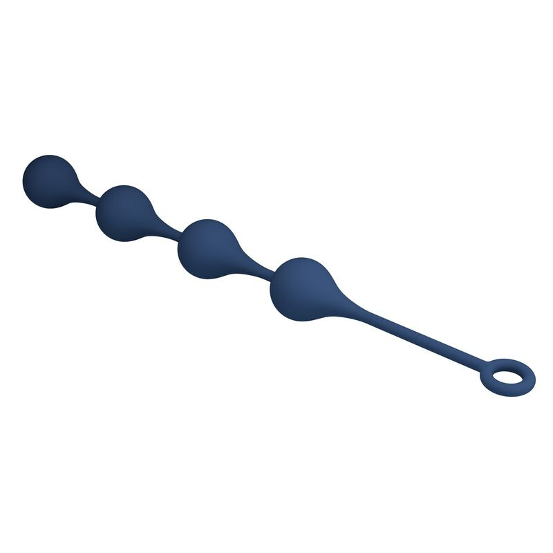Mr play - blue silicone anal beads size xl 52.5 cm 6