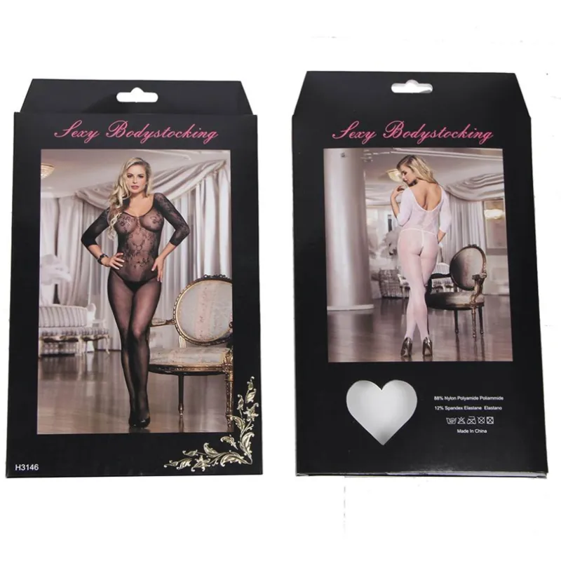 Queen Lingerie Open Crothless Long Sleeves Bodystocking S-L