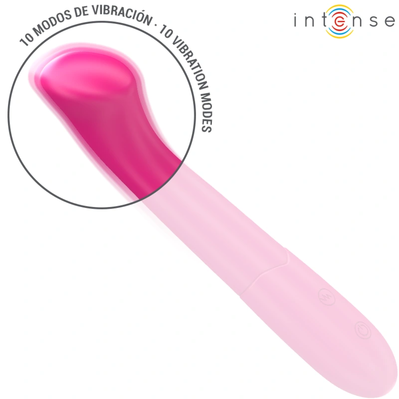 Intense - paty vibrator 19 cm flexible 10 vibrations model 2 pink 3
