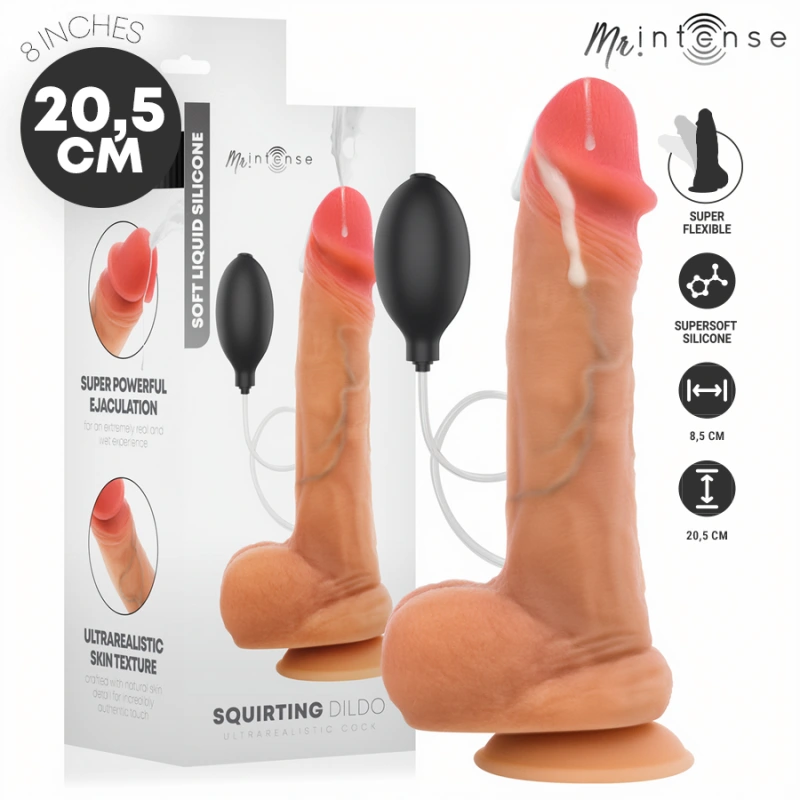 Mr intense - danny ultra-realistic squirting cock with testicles 20.5 cm -Ø- 4 cm