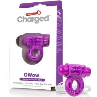 Screaming O Vibrating Rechargeable Ring O Wow Purple