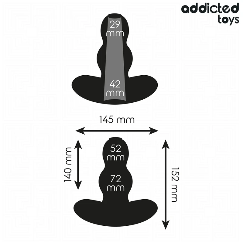 Addicted toys - hollow anal plug silicone size xxl 15.2 cm 3