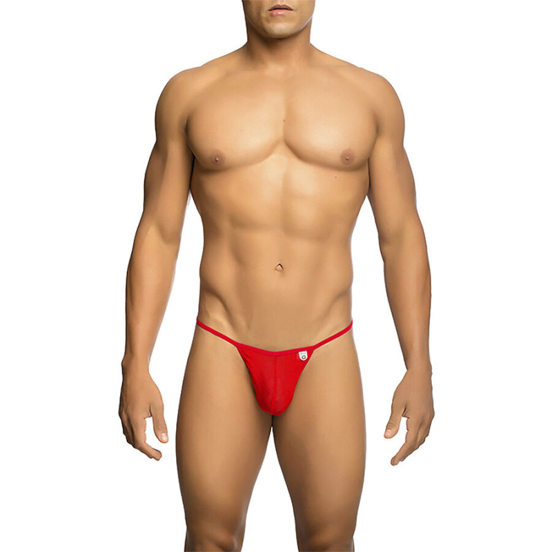 Mob - transparent red t-shaped thong size l/xl