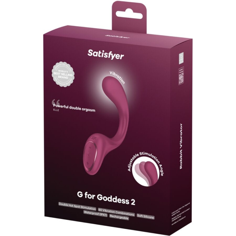 Satisfyer - g for goddess 2 rabbit vibrator bottle bordeaux 5