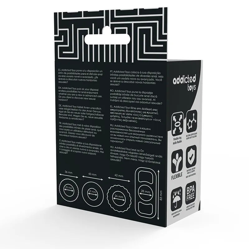Addicted Toys Cock Ring Set 4 Pieces - Krúžky Na Penis 7