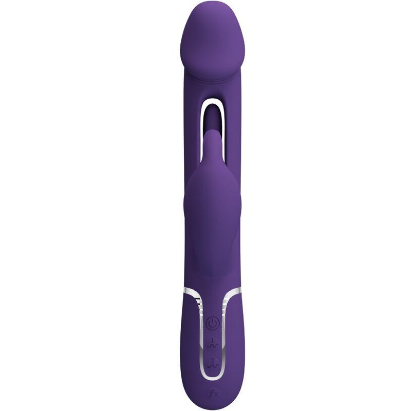 Pretty Love - Kampas Rabbit 3 In 1 Multifunction Vibrator With Tongue Violet