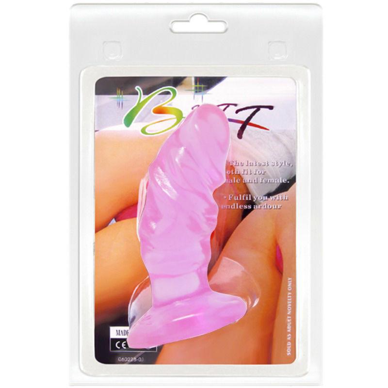 Baile Unisex Anal Plug With Suction Cup Pink 2