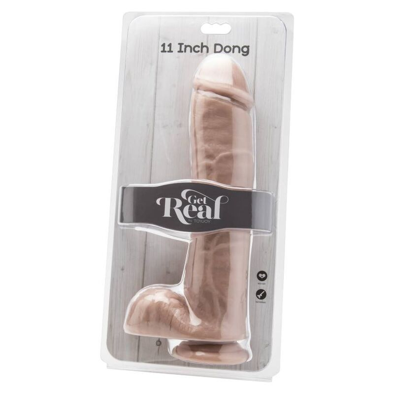 Get real - dildo 28 cm with balls skin 1