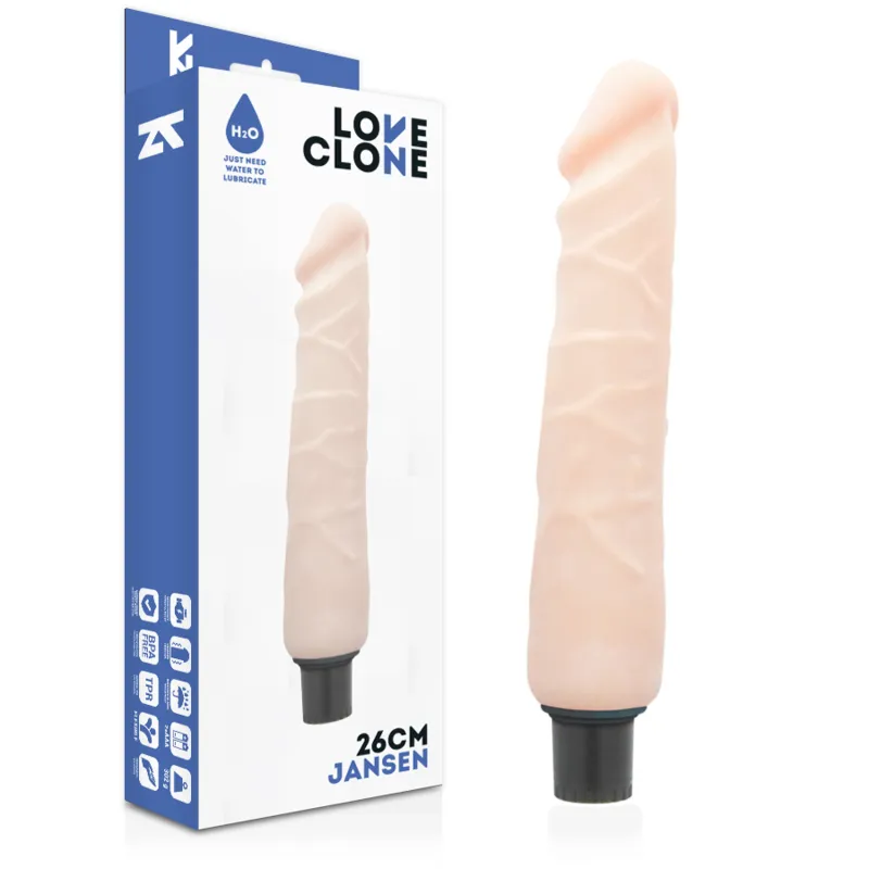 Loveclone Jansen Self Lubrication 26cm - Samolubrikačný Vibrátor