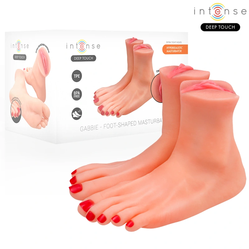 Intense deep touch - gabbie two-piece foot-shaped mastubador