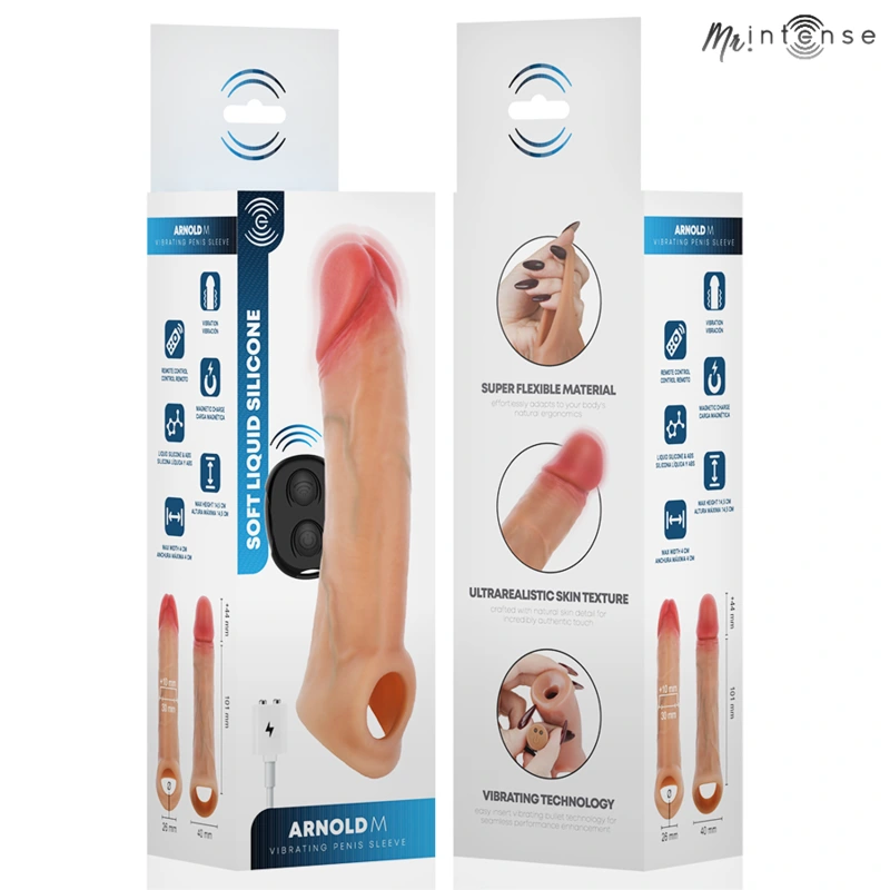 Mr intense - arnold m ultra-realistic vibrating penis sleeve 14.5 cm -Ø- 4 cm 6