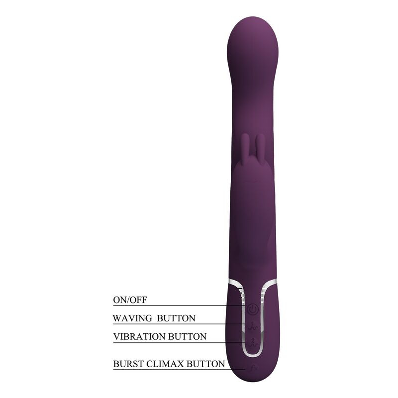Pretty love - loursen rabbit vibrator with thrusting motion and 7 vibrations usb rechargeable purple 9