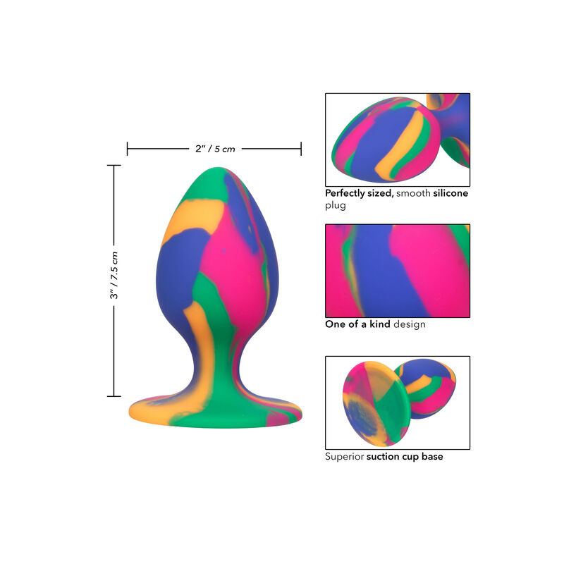 Calexotics - cheeky medium tie-dye plug anal 2