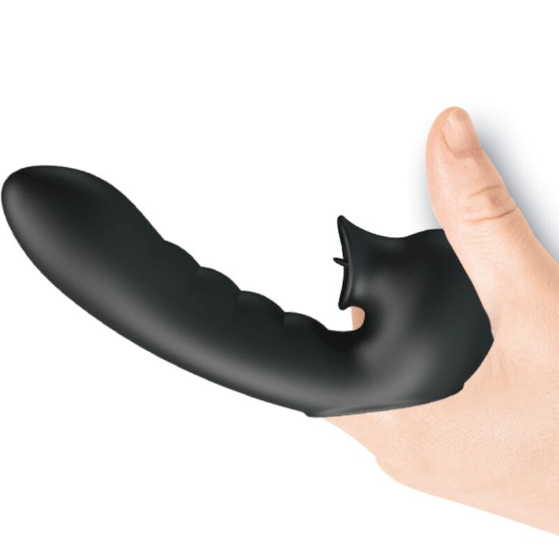 Pretty love - hobgoblin vibrating finger case 12 vibrations + clitoris stimulator black 2