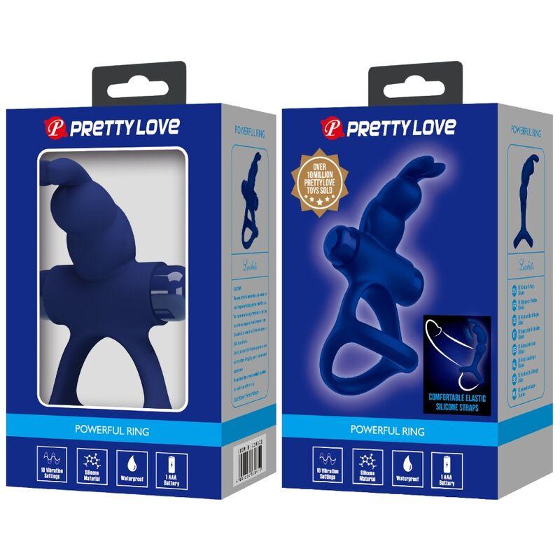 Pretty love - luchito double vibrating ring rabbit blue 9