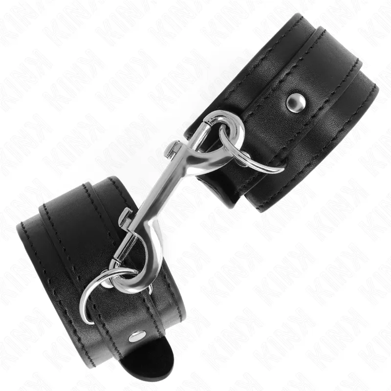 Kink - Wrist Restraints-Single Rivet Row Black Adjustable 17-28 Cm X 5 Cm 1