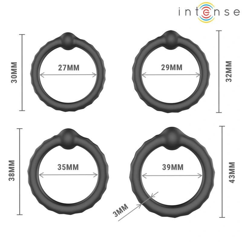 Intense - michiel set of 4 penis rings model 10 4