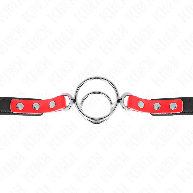 Kink - Gag With Multiple O-Rings 4 / 4.8 Cm Red 38 X 56 Cm 3