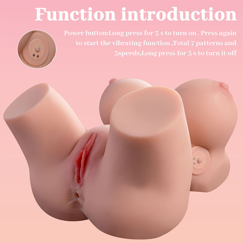 Xise - frieda realistic female torso with vibration 36 cm 10