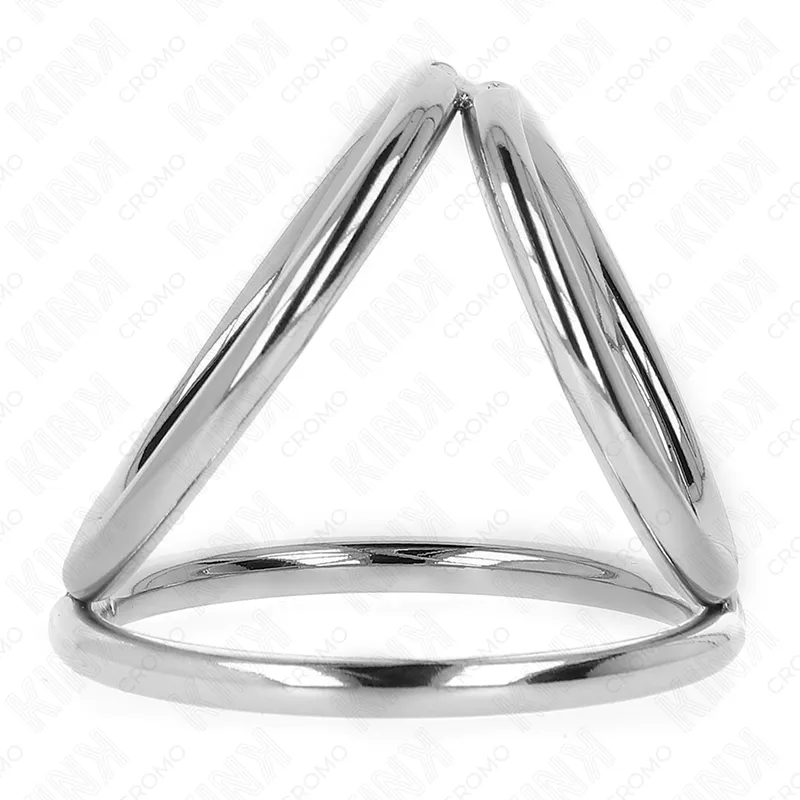 Kink - triple chrome metal penis ring 3.8 cm to 5 cm model 2