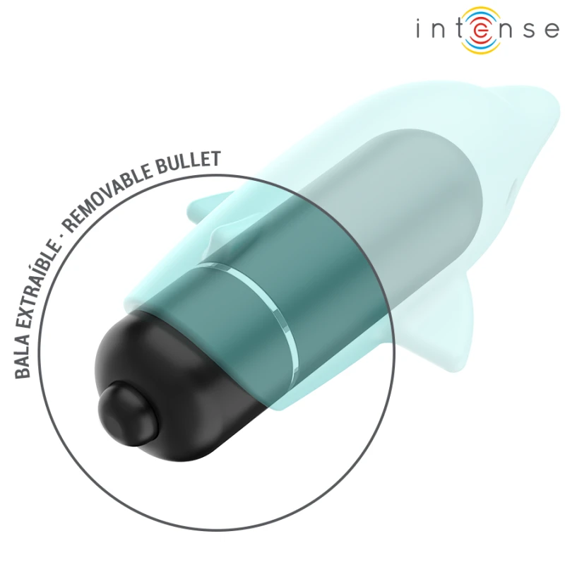 Intense - echo vibrating bullet dolphin blue 8 x 4.7 cm 5