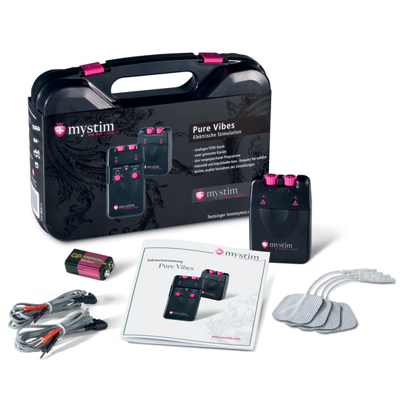 Mystim - Pure Vibes E - Stim Tens Unit - Sada Zdroja Prúdu A Elektród
