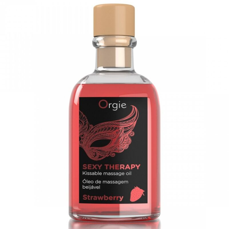 Orgie - lips massage strawberry kissable massage set 100 ml 1