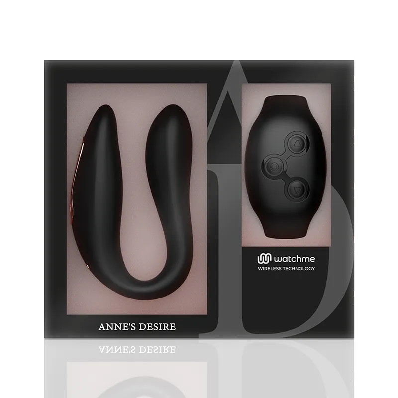Anne S Desire Dual Pleasure Wirless Technology Watchme Black - Vibrátor Pre Páry 12