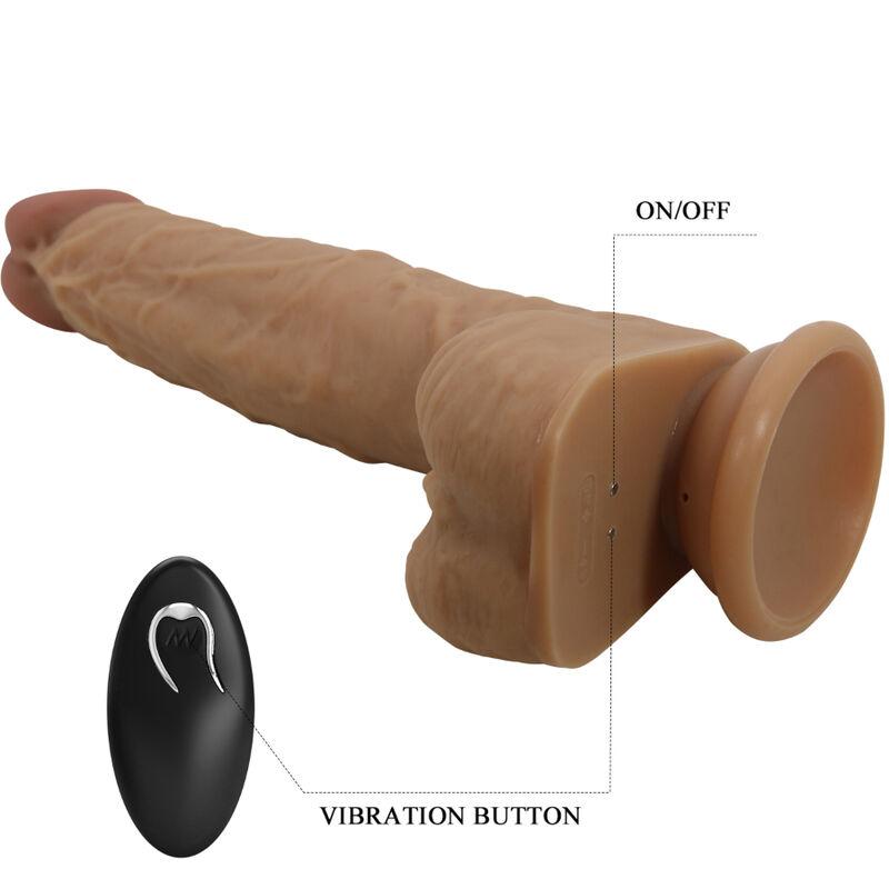 Pretty Love - Dildo Jonathan Silicone 3 Vibration + 3 Thrusting Functions Remote Control 2 3