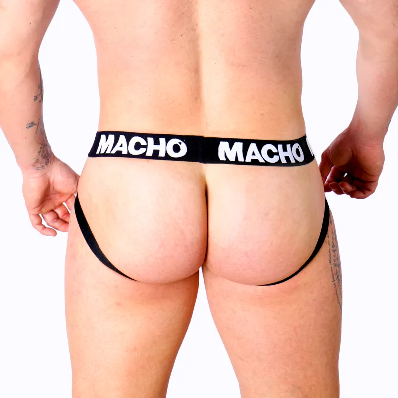 Macho - Mx27gr Jock Gray Beige Leather L 5