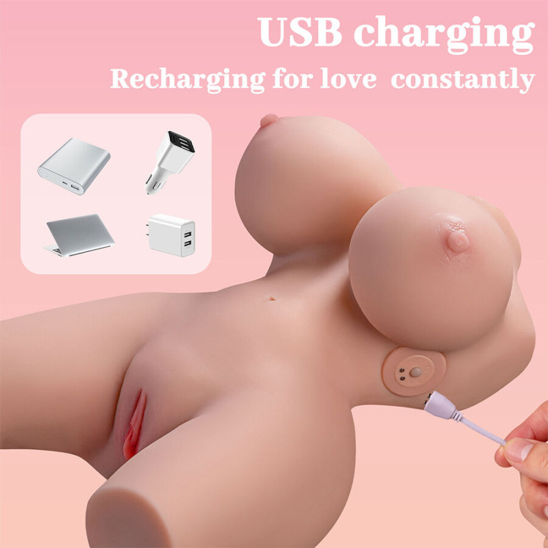 Xise - frieda realistic female torso with vibration 36 cm 13