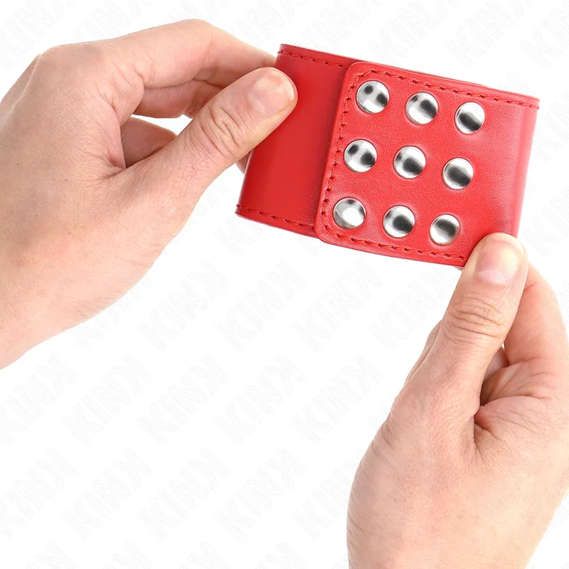 Kink - Wrist Restraints With Snap Fasten Red Adjustable 19-24 Cm X 5.5 Cm 2