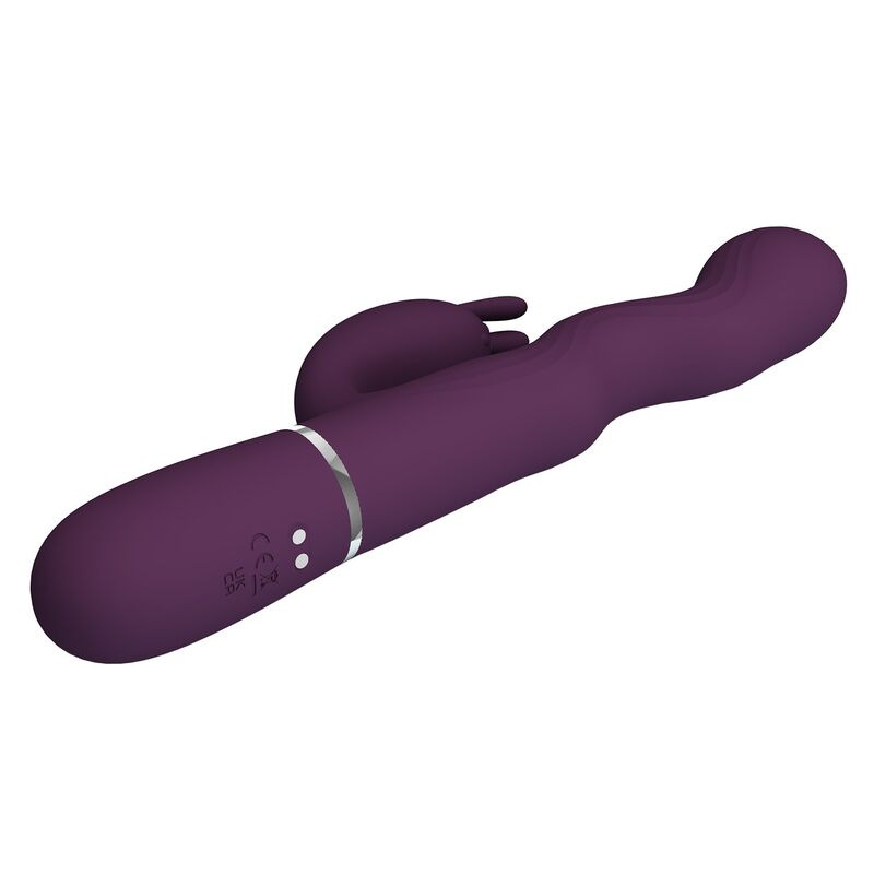 Pretty love - loursen rabbit vibrator with thrusting motion and 7 vibrations usb rechargeable purple 6