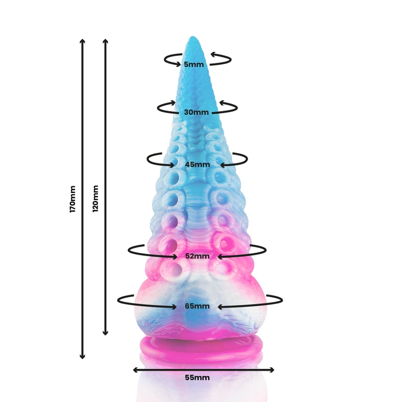 Epic - phorcys blue tentacle dildo small size 3