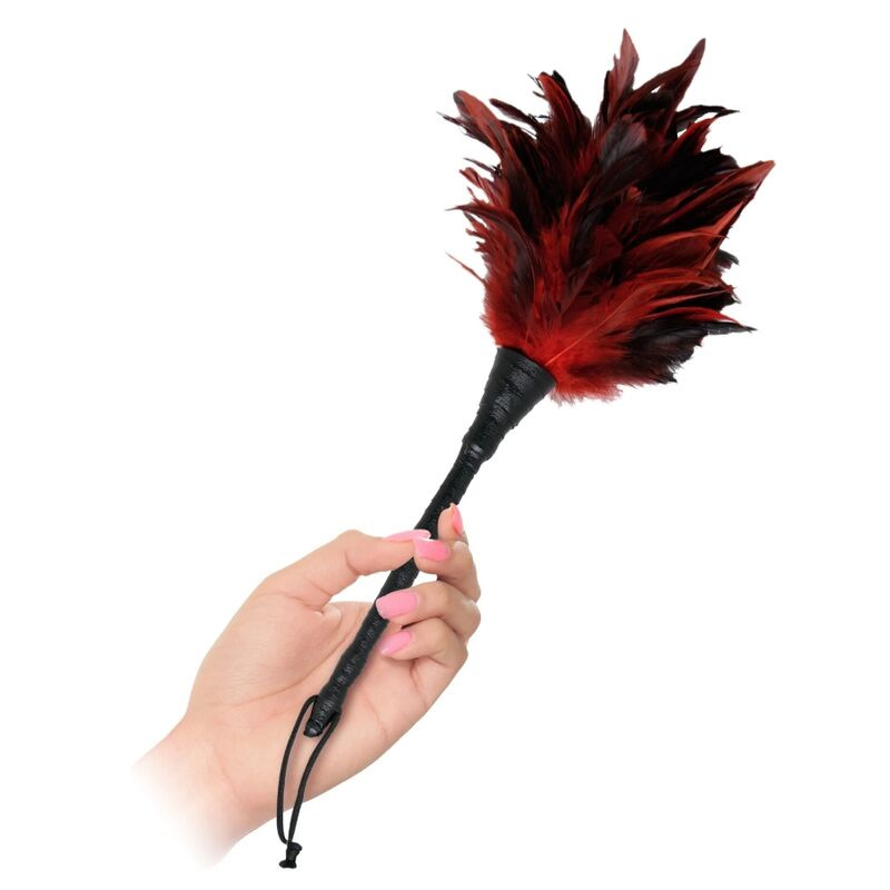 Fetish fantasy series - black & red frisky feather tickler