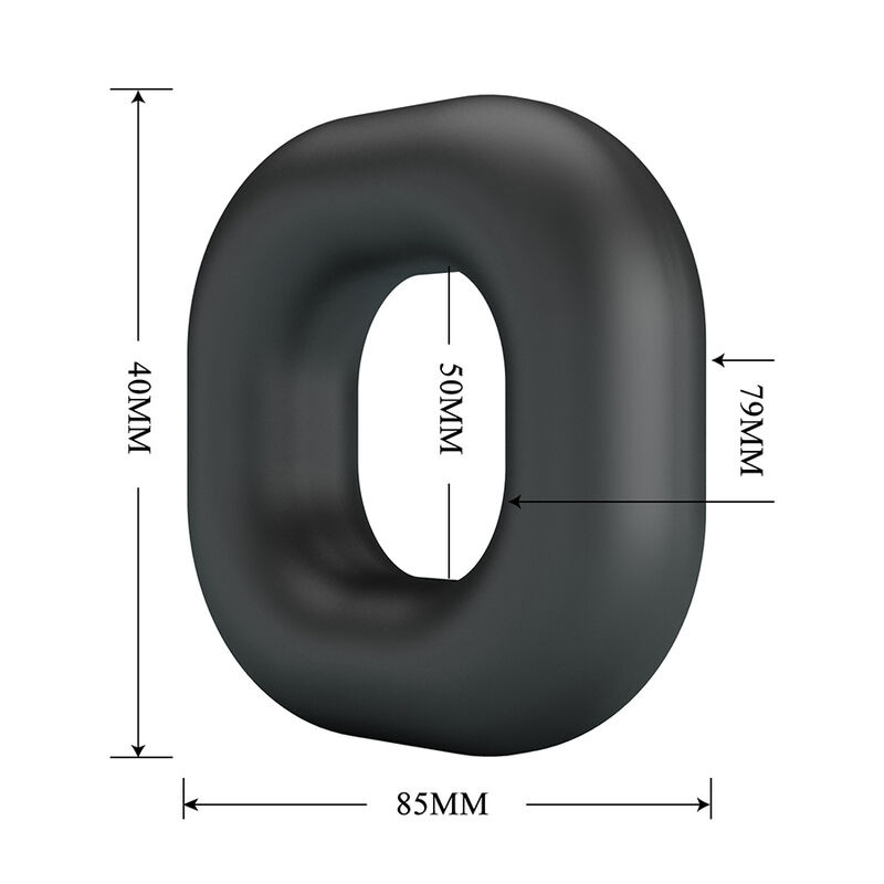Crazy bull - walden super soft silicone cock ring black 4