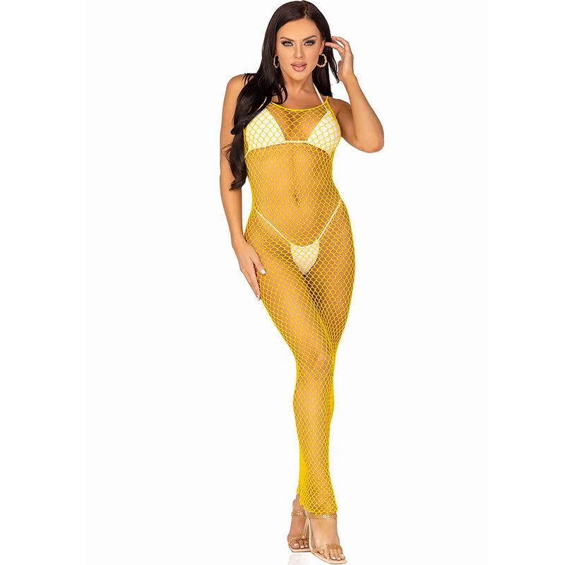 Leg Avenue - Long Net Dress Yellow One Size