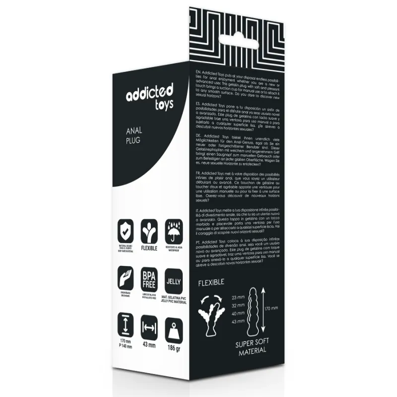 Addicted Toys Anal Plug 17cm Black - Análny Kolík 3
