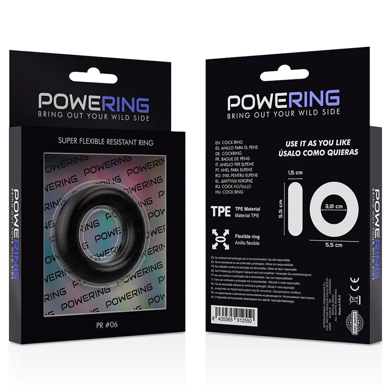 Powering Super Flexible Resistant Ring  5.5cm Pr06 Black 11
